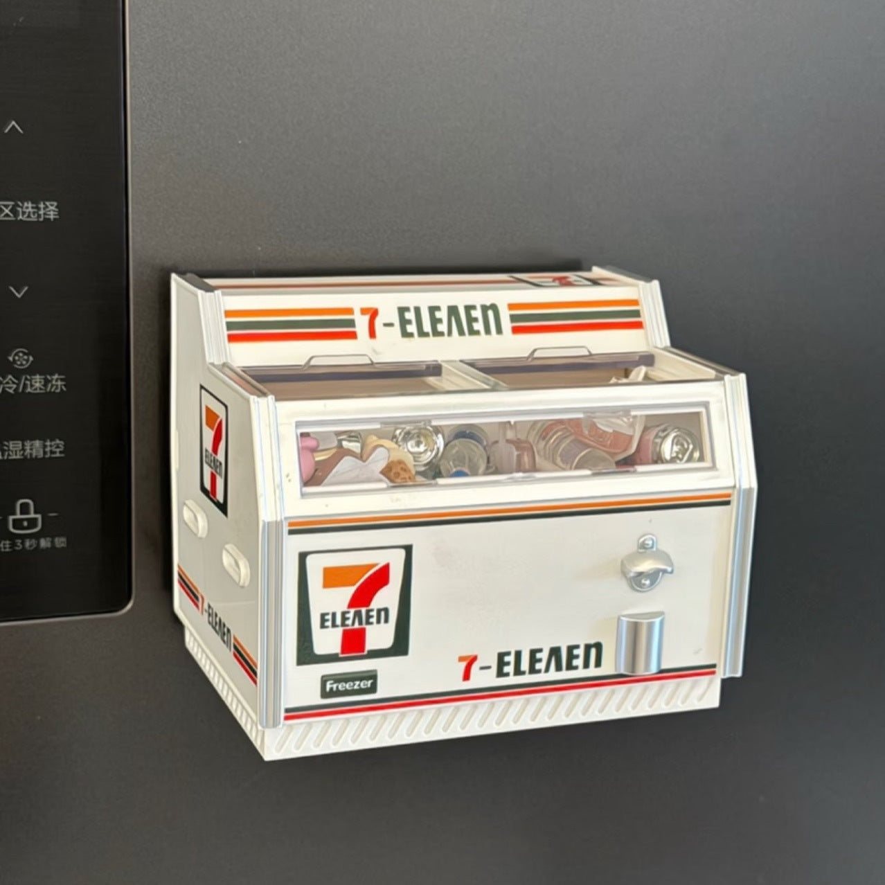 7-Eleven Style Mini Fridge Magnet with LED Light