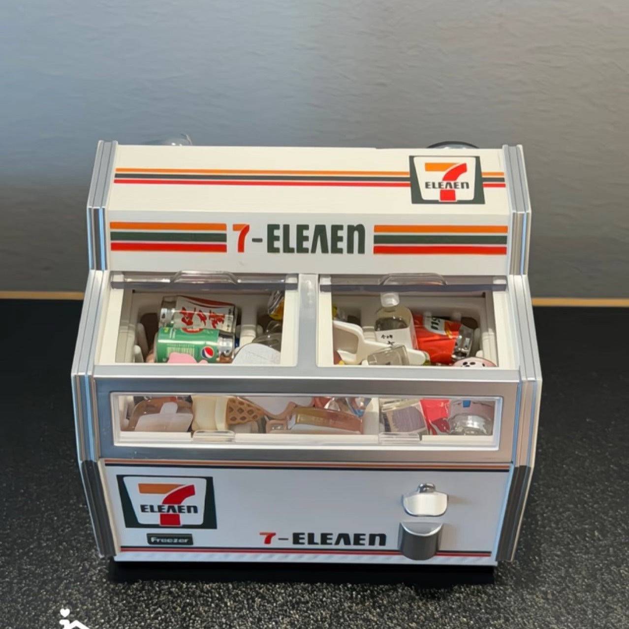 7-Eleven Style Mini Fridge Magnet with LED Light